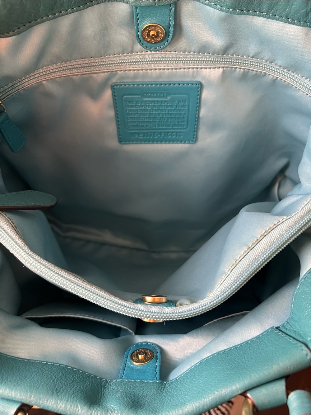 COACH Ashley Leather Caryall Satchel E1176-F15518 - Picture 9 of 13